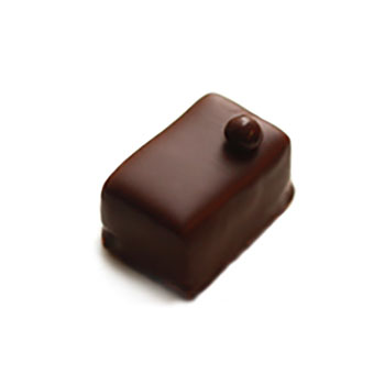 Hand dipped praline with a singular chocolate ball on top